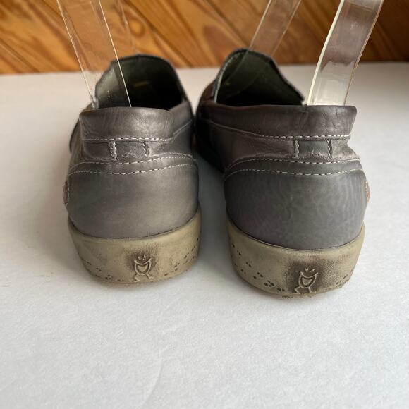 SOFTINOS Fly London Ita Slip on Shoe Loafer Gray Washed Leather - Picture 5 of 7